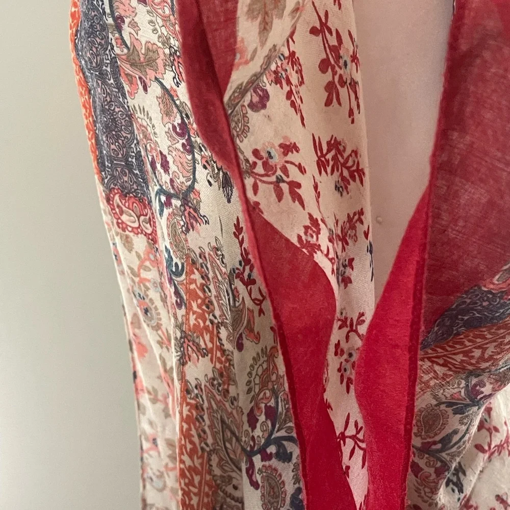 Do Everything In Love Anthropologie Kimono One Size Patchwork Sheer Paisley